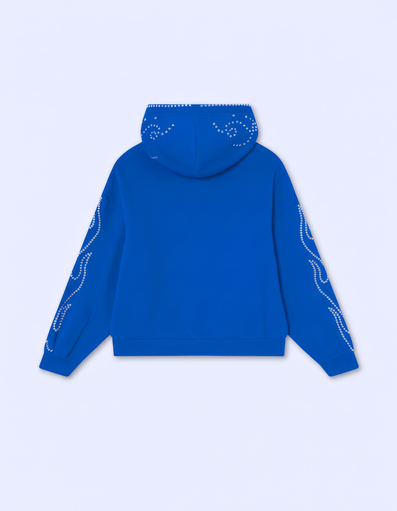 RHINESTONES HOODIE BLUE