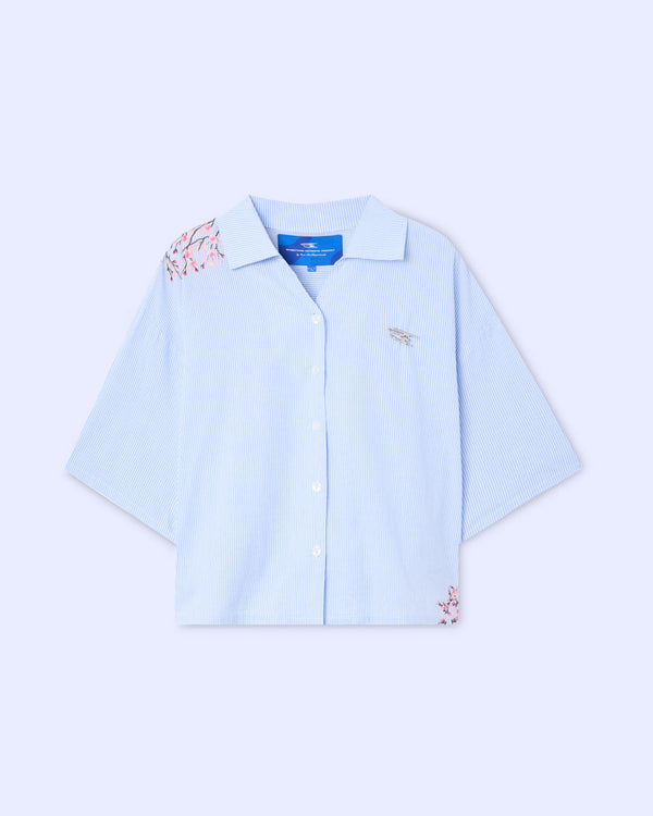 FLOWER SHIRT LIGHT BLUE