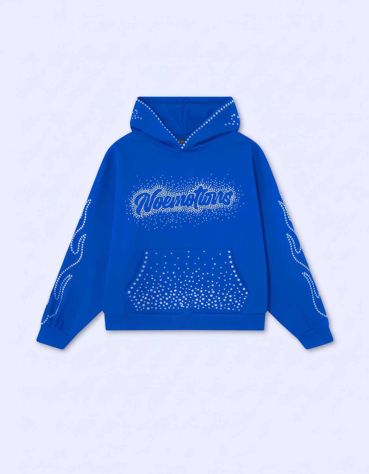 RHINESTONES HOODIE BLUE