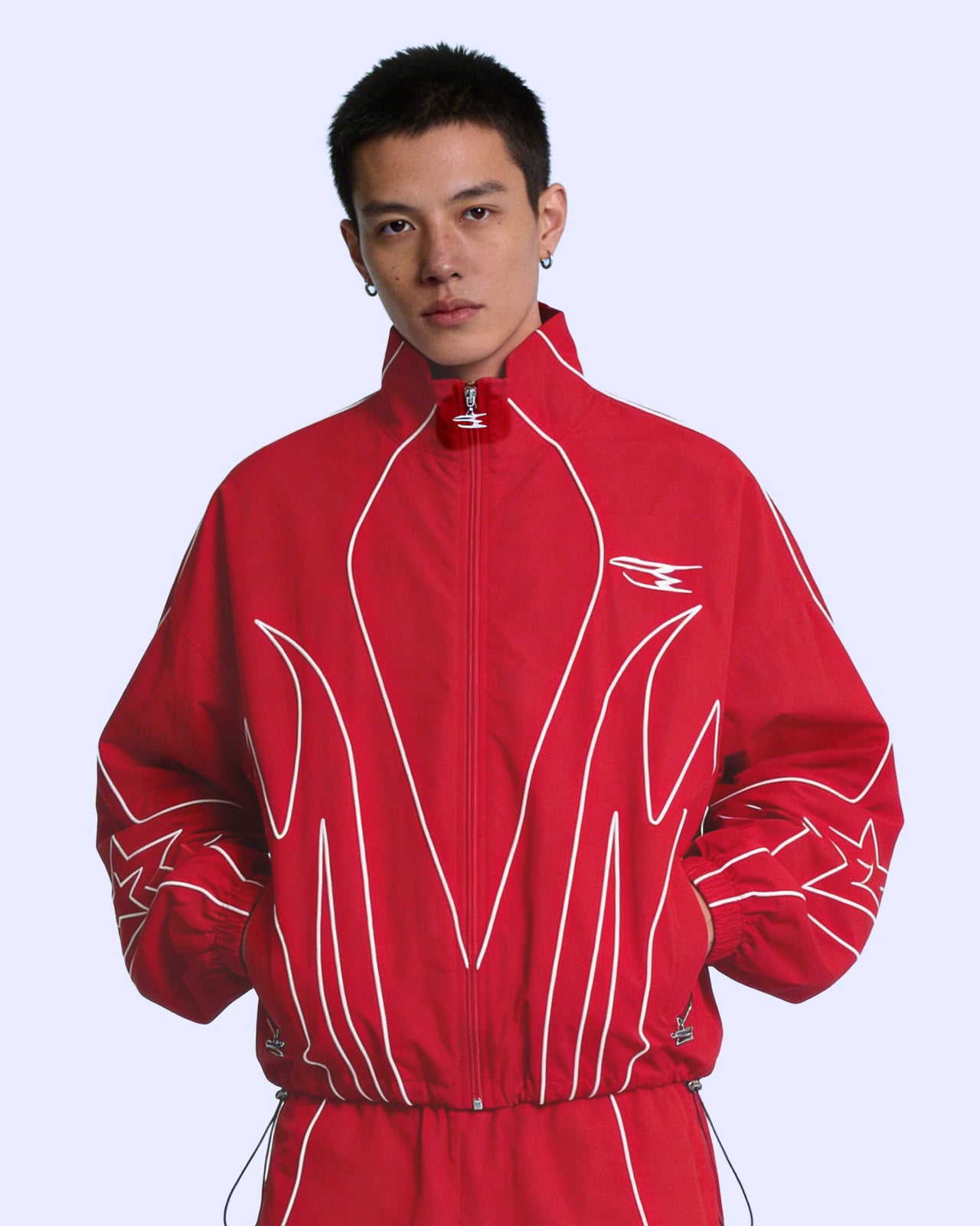 AURA TRACKSUIT TOP RED