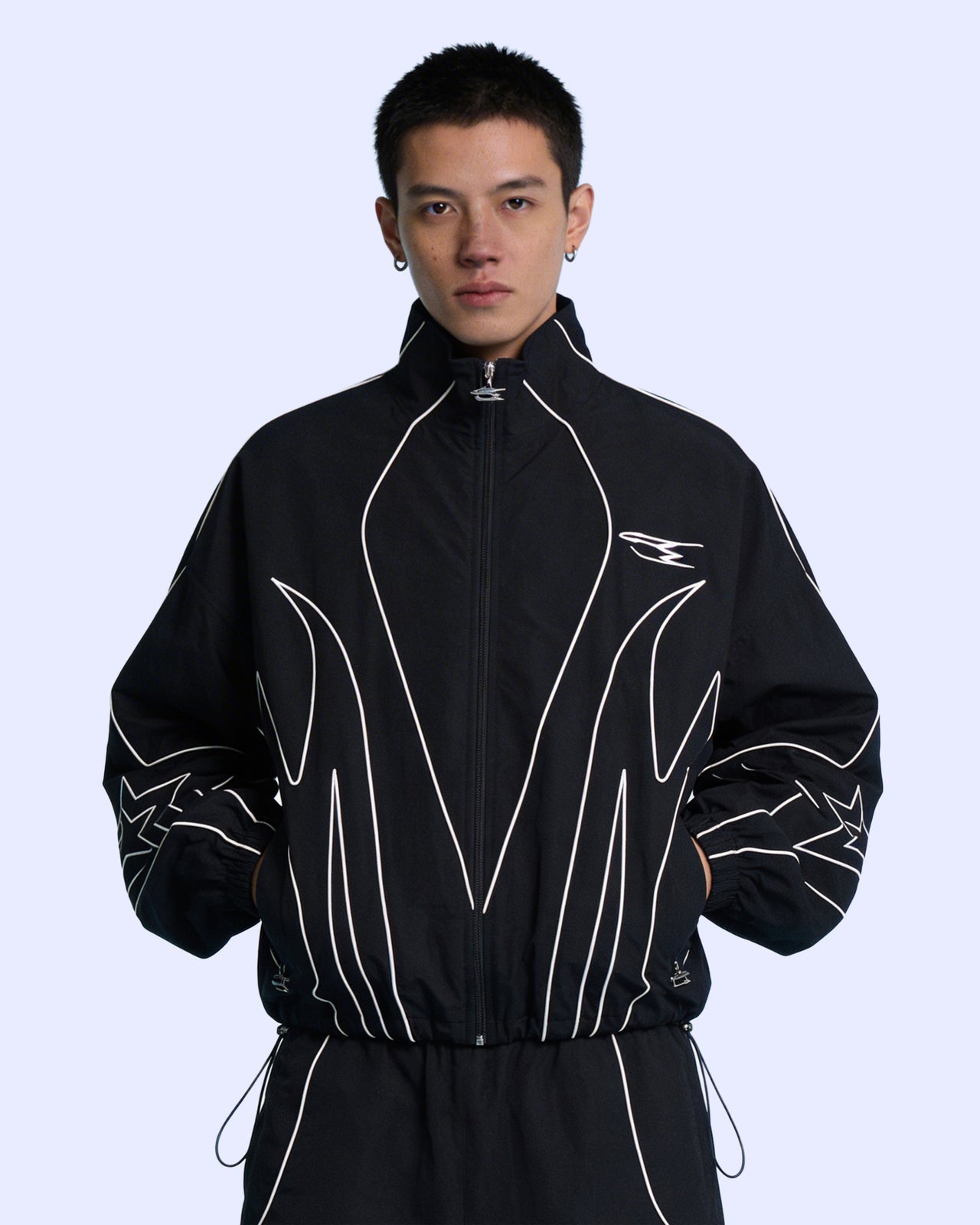 AURA TRACKSUIT TOP BLACK