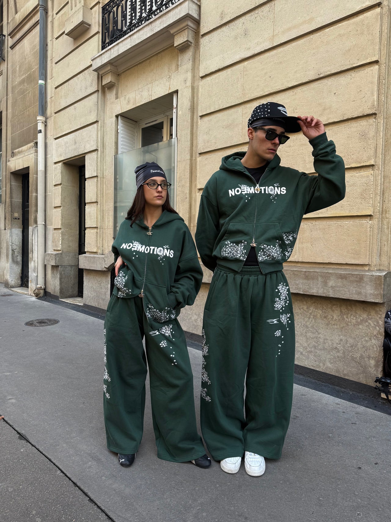 BLOSSOM ZIP HOODIE GREEN