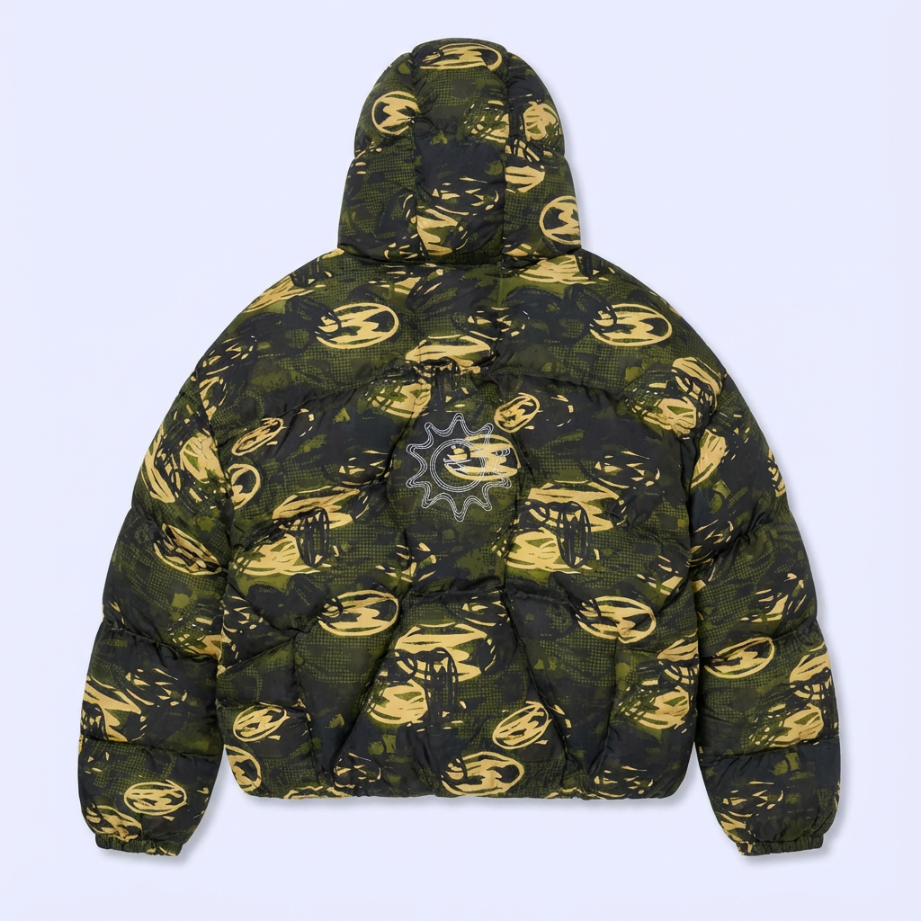 BALACLAVA PUFFER GREEN CAMO