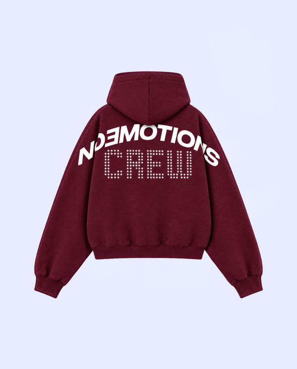 CREW HOODIE BURGUNDY