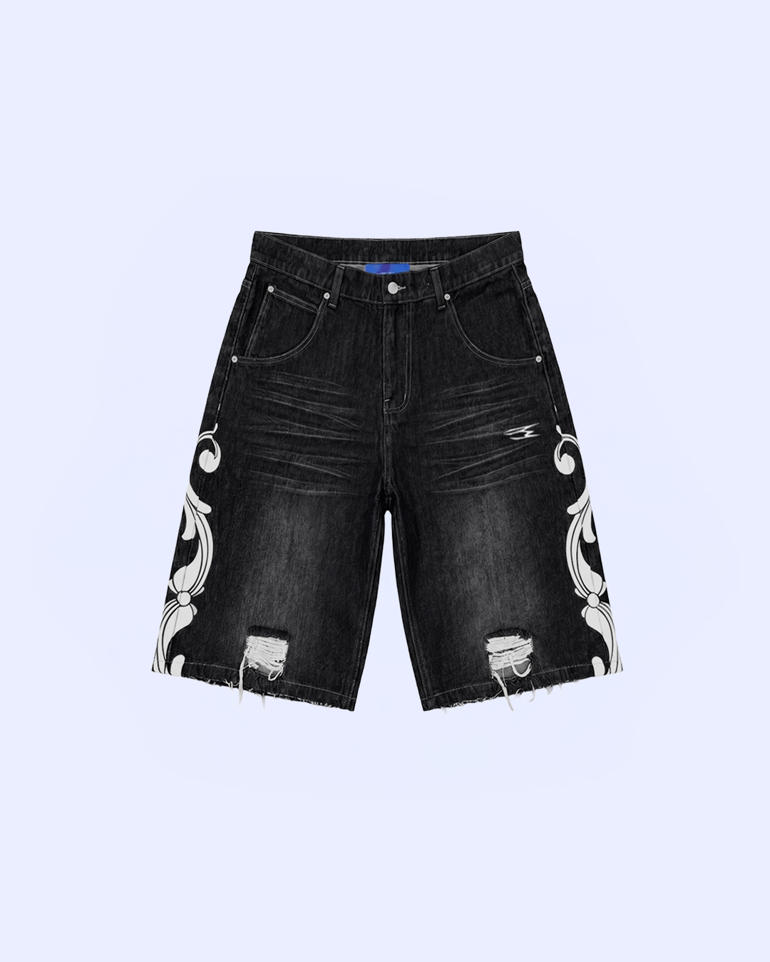 HERITAGE DENIM JORTS BLACK