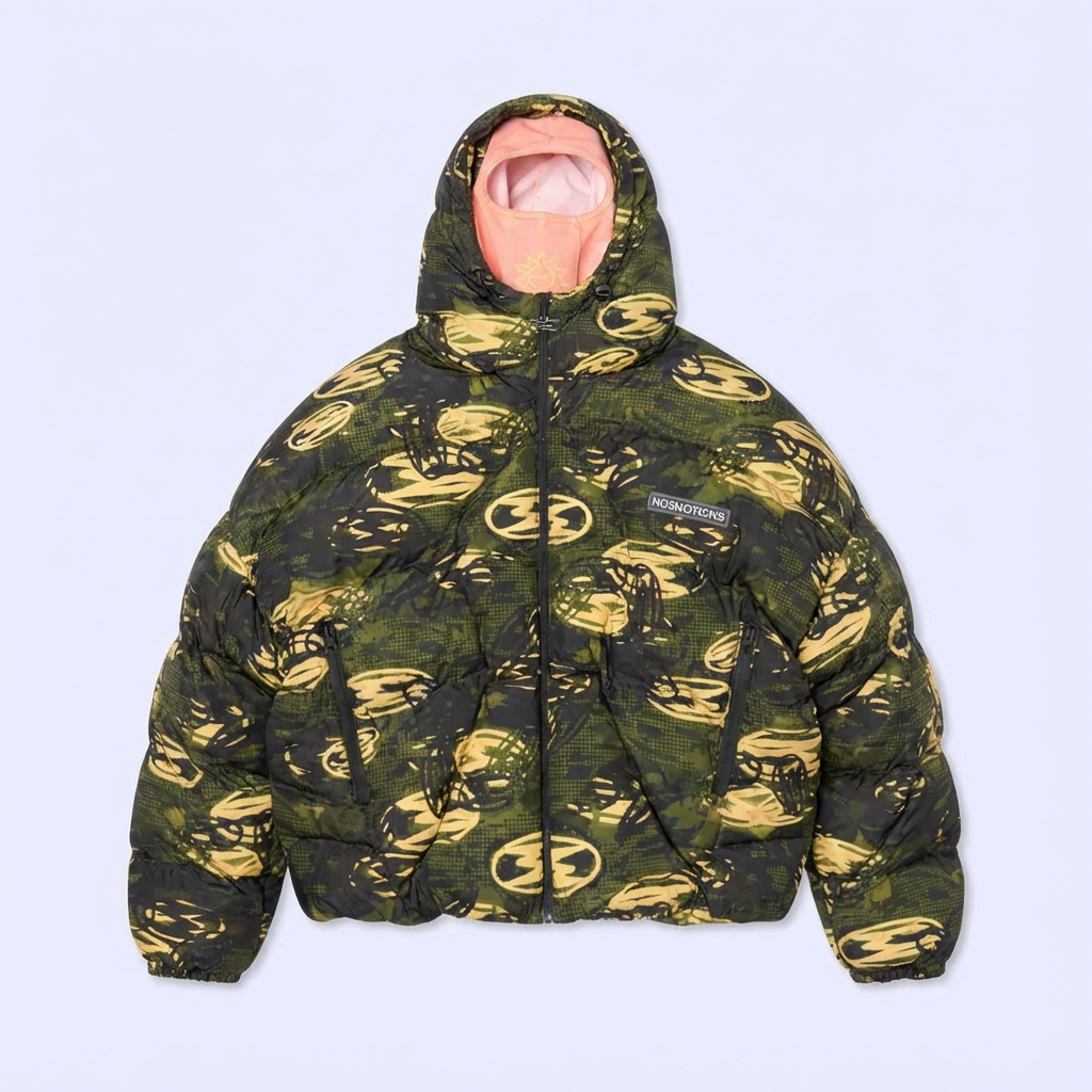 BALACLAVA PUFFER GREEN CAMO