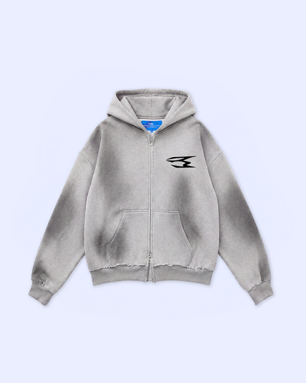 DIRTY ZIP UP GREY