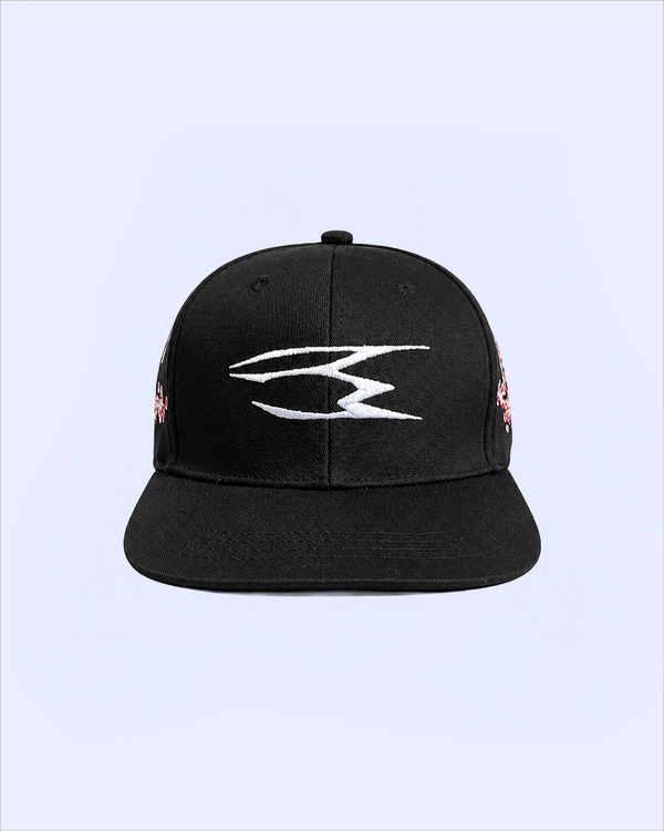 FLOWER HAT Black
